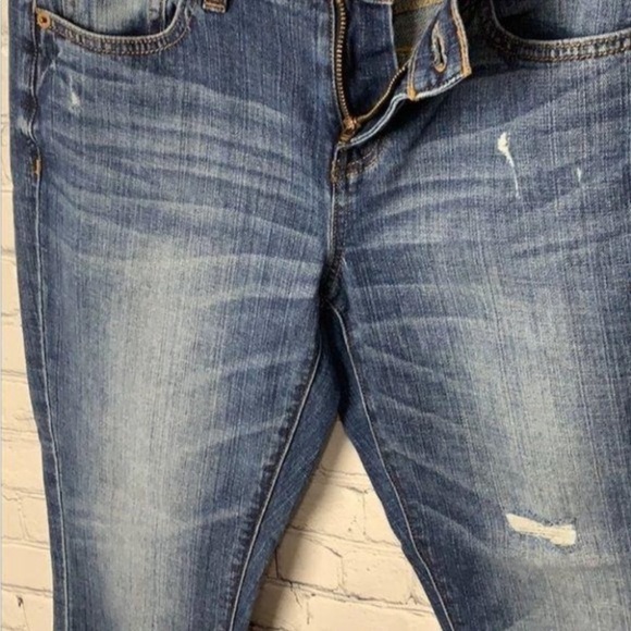 J. Crew Factory Stretch Straight Leg Jeans Size 25 Raw Hem EUC - Picture 3 of 5